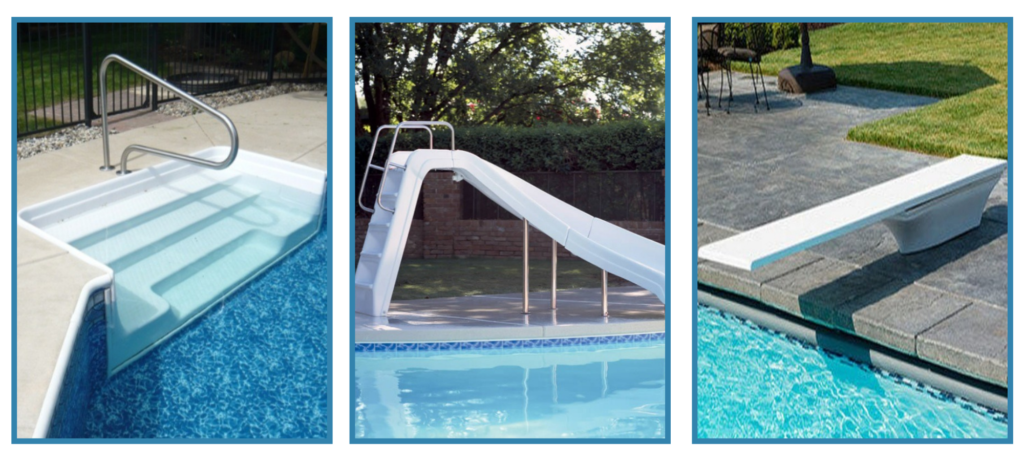 Louisville Kentucky Fiberglass Swimming Pool Steps Slide Diving Board Resurfacing Repair